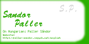 sandor paller business card